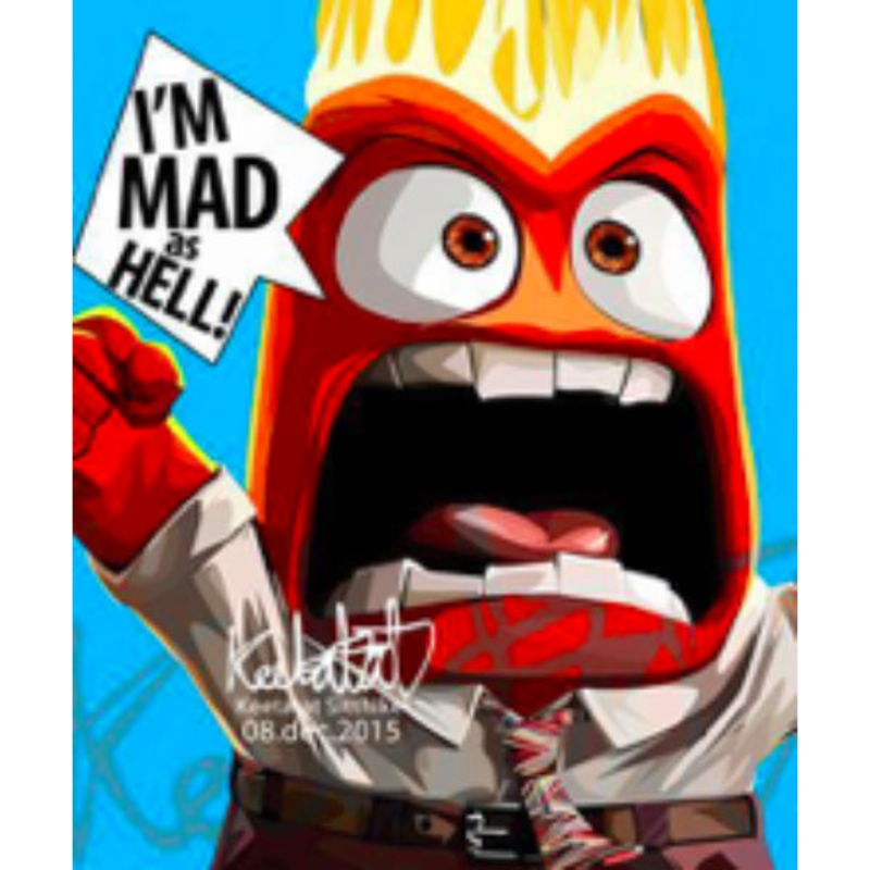 Pop Art Wall Decoration Drawing (Anger)  Inside Out