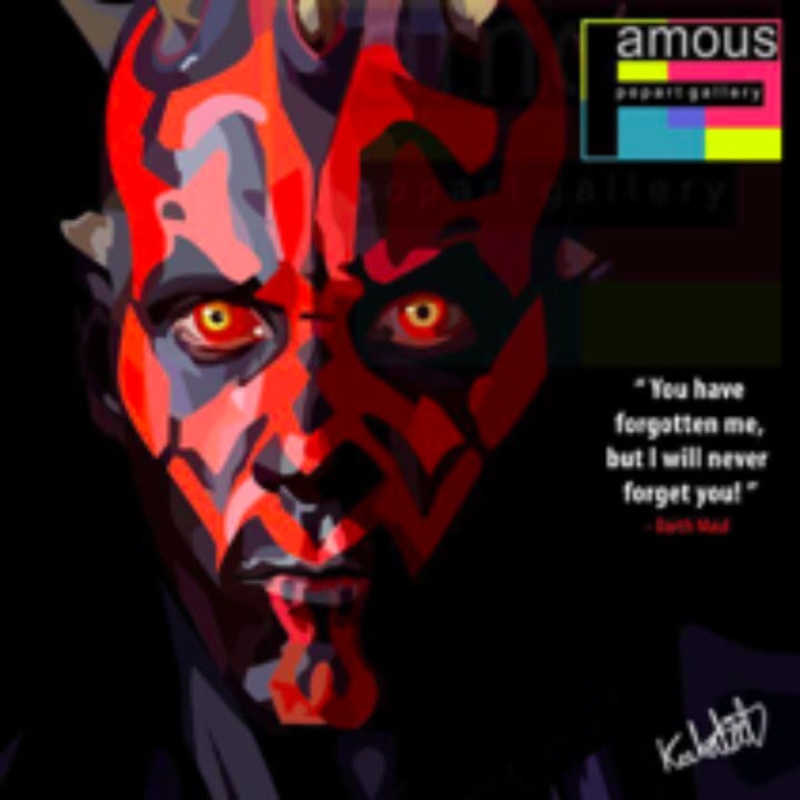 Pop Art Wall Decoration Drawing (Darth Maul)