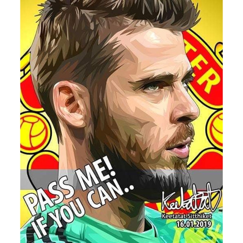 Pop Art Wall Decoration Drawing (David de Gea – Pass me ! if you can..)