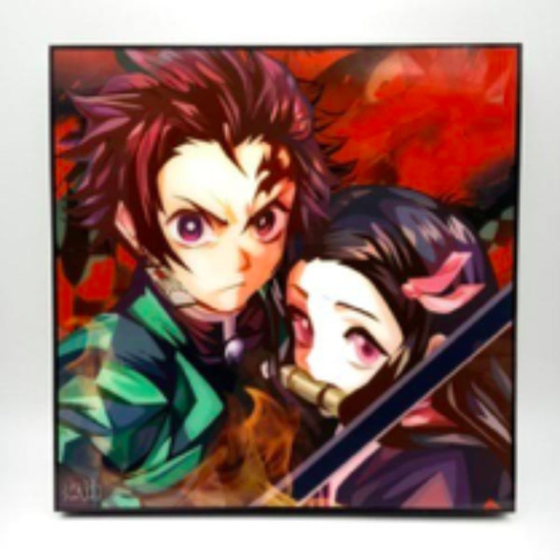 Pop Art Wall Decoration Drawing (Demon Slayer – Tanjiro & Nezuko)