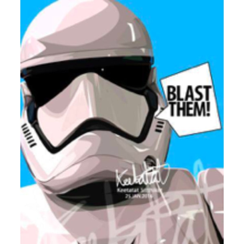 Pop Art Wall Decoration Drawing (Stormtrooper Blast Them)