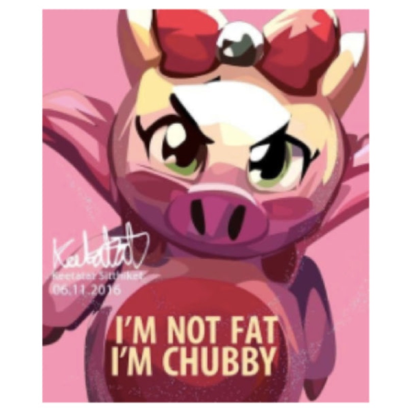 Pop Art Wall Decoration Drawing (Tonde Burin – I’m Not Fat)
