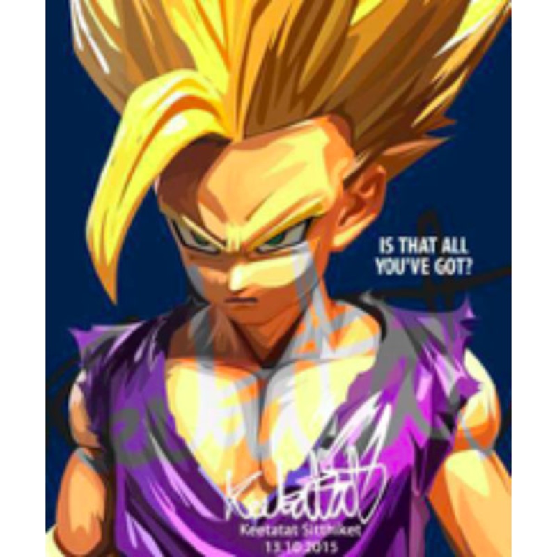 Pop Art Wall Decoration Drawing (Gohan)