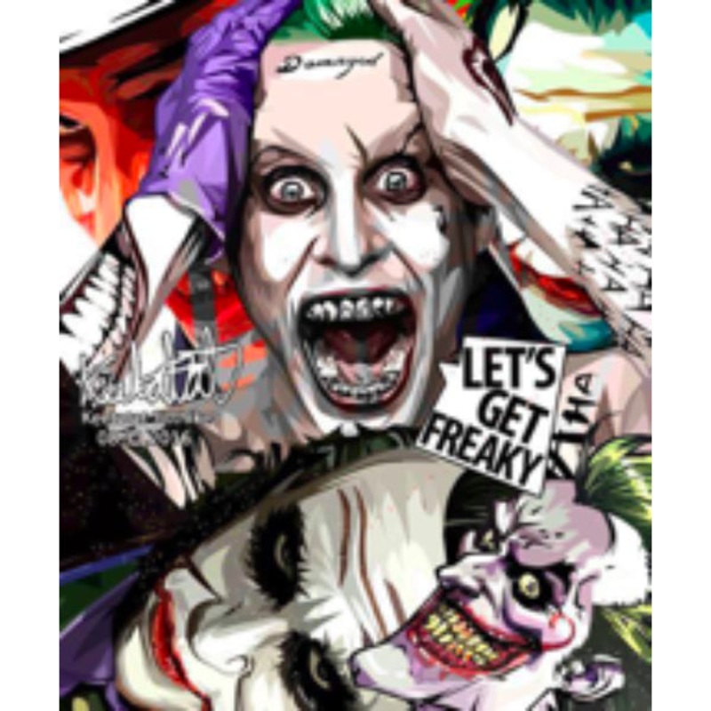 Pop Art Wall Decoration Drawing  (Jokers Let’s Get Freaky)  DC