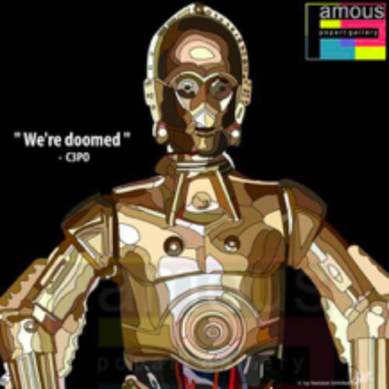 Pop Art Wall Decoration Drawing (Star Wars C3PO)