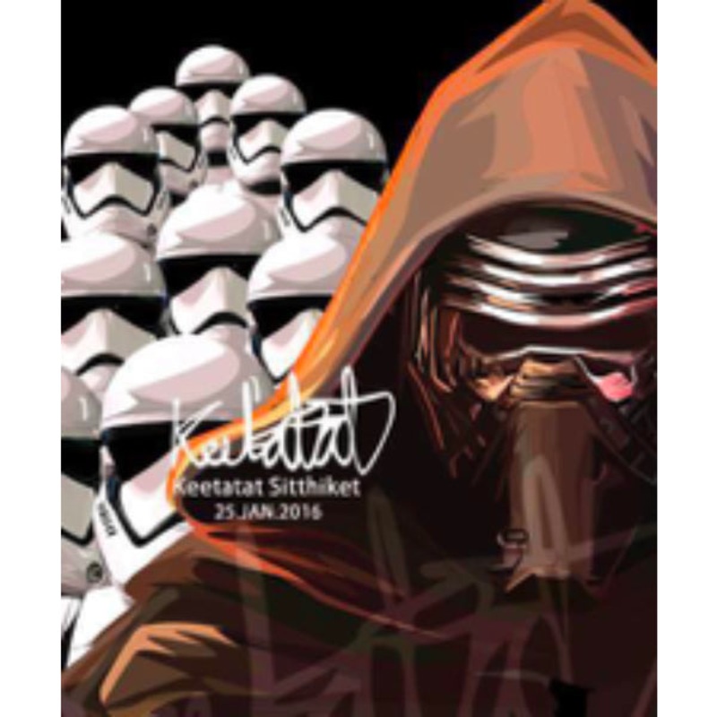 Pop Art Wall Decoration Drawing (Star Wars Kylo Ren and troopers)