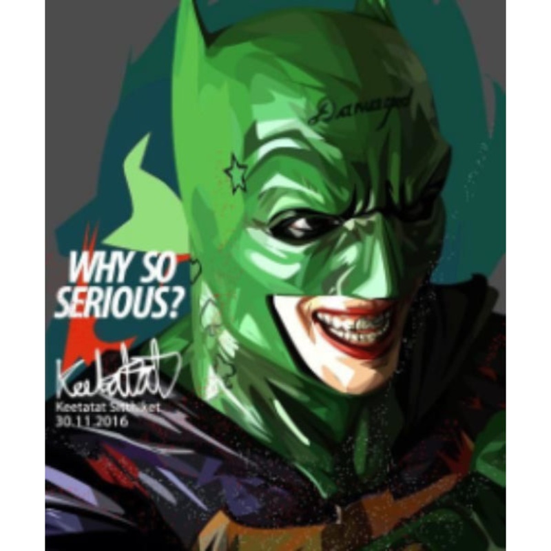 Pop Art Wall Decoration Drawing (Batman Joker)
