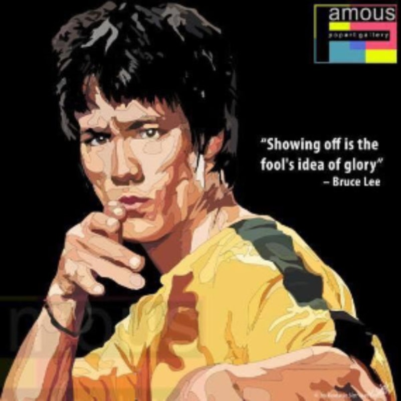 Pop Art Wall Decoration Drawing (Bruce Lee – Black)