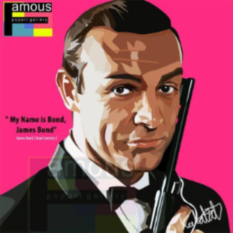 Pop Art Wall Decoration Drawing (James Bond – Sean Connery) 007
