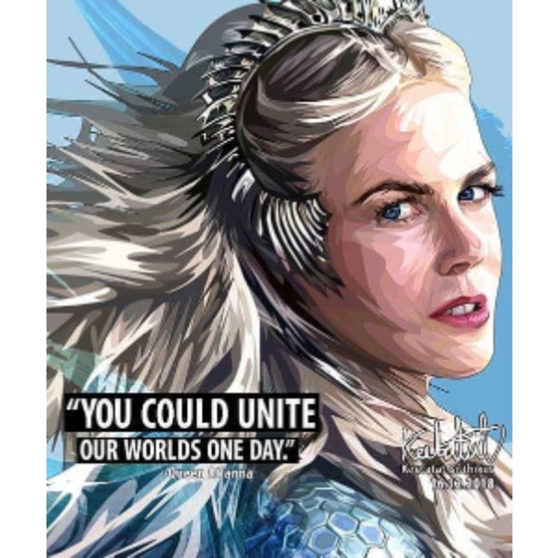 Pop Art Wall Decoration Drawing (Queen Atlanna – You could unite our worlds one day.)