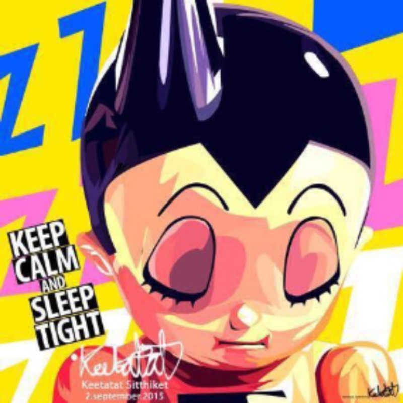 Pop Art Wall Decoration Drawing (Astro Boy Keep Calm And Sleep Tight)
