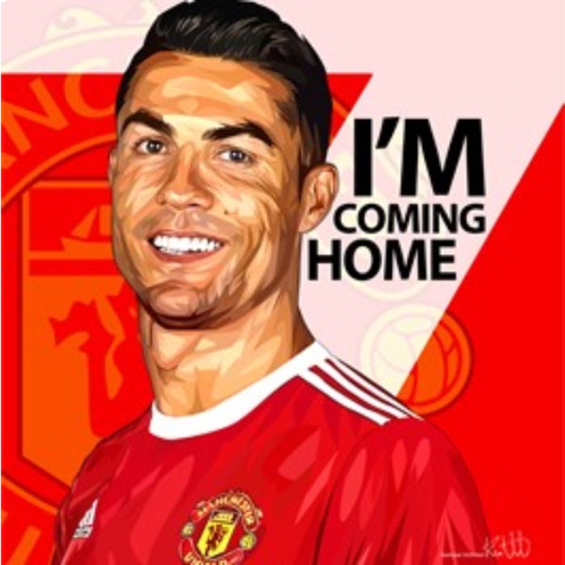 Pop Art Wall Decoration Drawing (Cristiano Ronaldo – I am coming home)  C