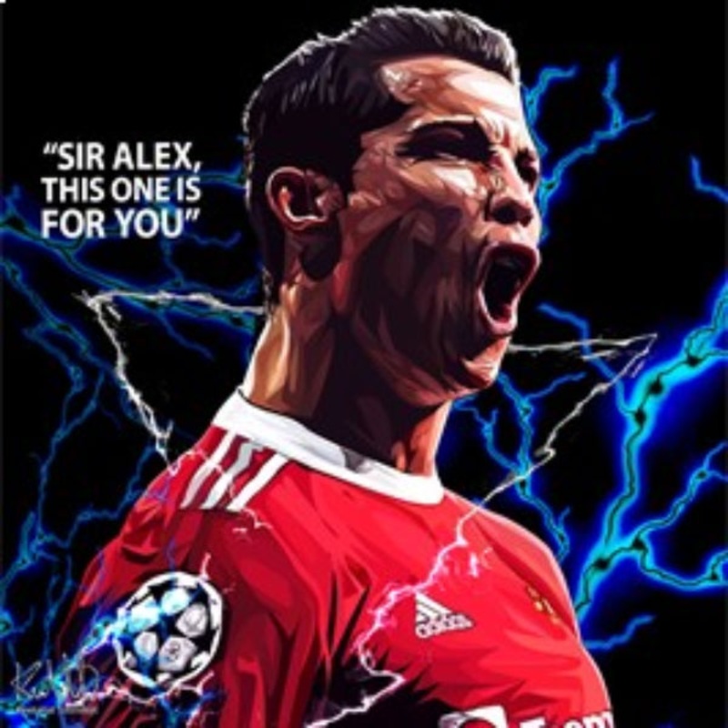 Pop Art Wall Decoration Drawing (Cristiano Ronaldo – Sir Alex)  C