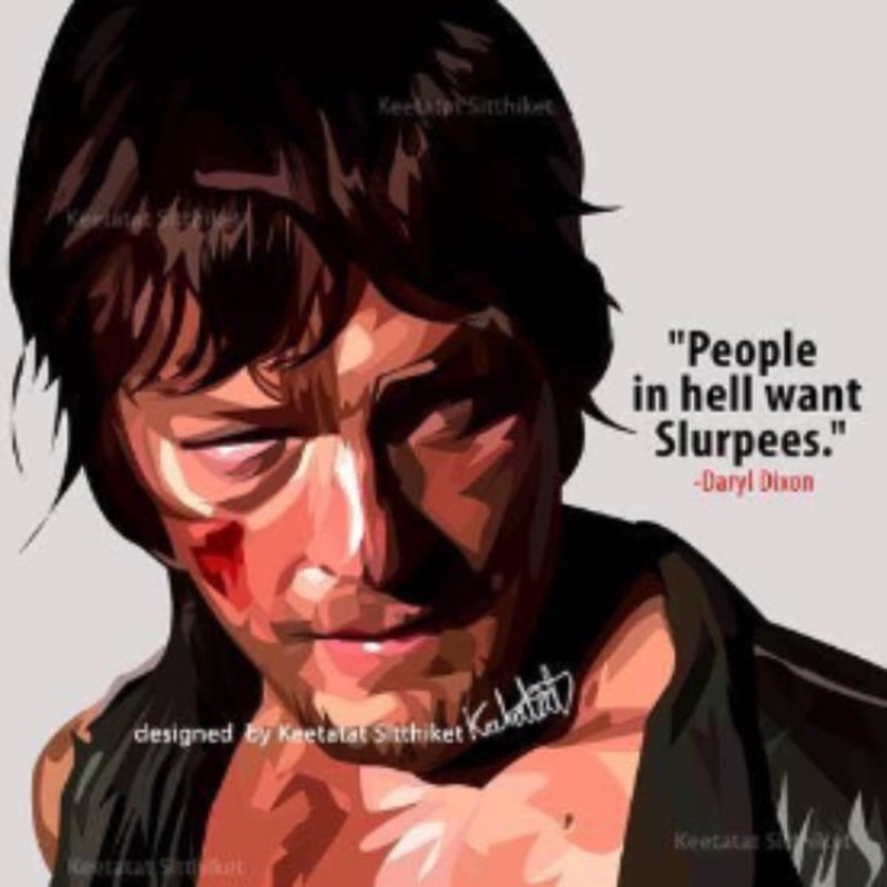 Pop Art Wall Decoration Drawing (Daryl Dixon) Walking Dead
