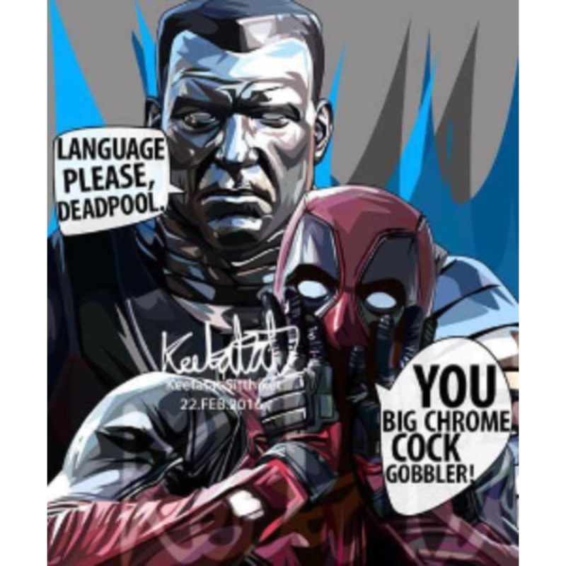 Pop Art Wall Decoration Drawing (Deadpool Vs Colossus)    Marvel
