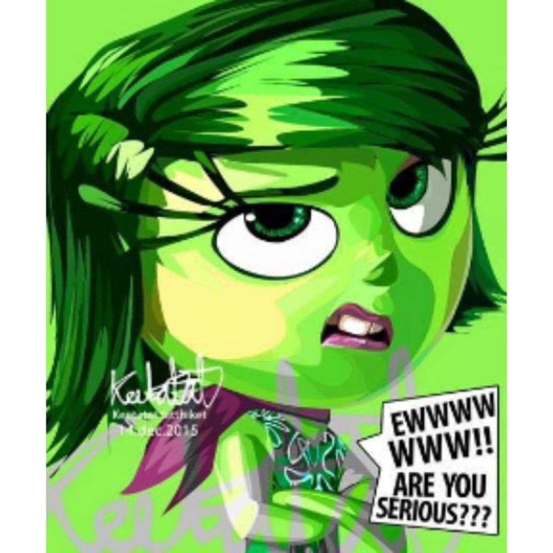 Pop Art Wall Decoration Drawing (Disgust)  Inside Out