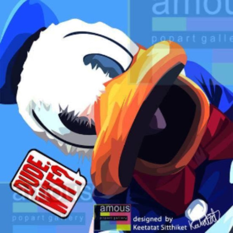 Pop Art Wall Decoration Drawing (Donald Duck)