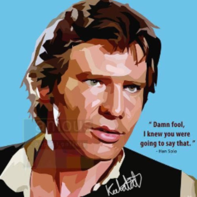 Pop Art Wall Decoration Drawing (Han Solo)