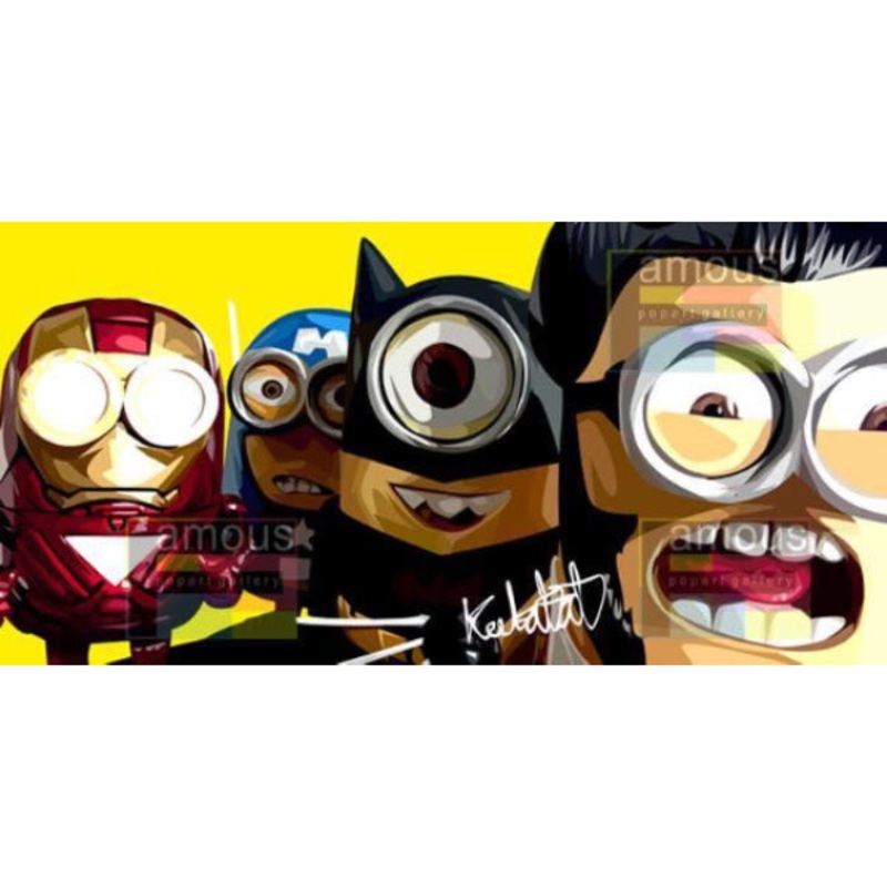 Pop Art Wall Decoration Drawing (Minions Set)