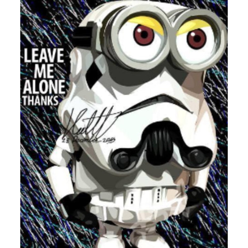 Pop Art Wall Decoration Drawing (Minions Stormtrooper)