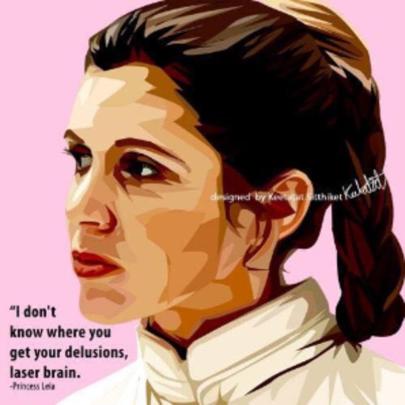 Pop Art Wall Decoration Drawing (Princess Leia)
