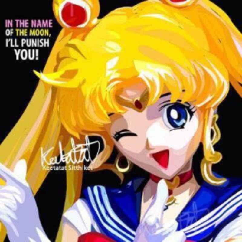 Pop Art Wall Decoration Drawing (Sailor Moon)