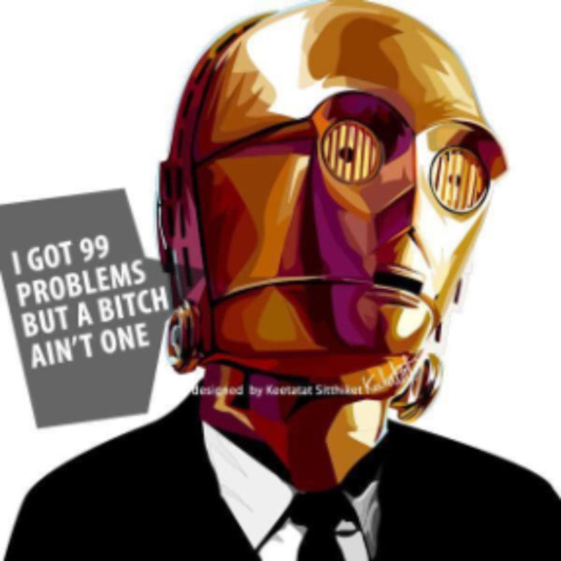 Pop Art Wall Decoration Drawing (Star Wars C3PO – new)