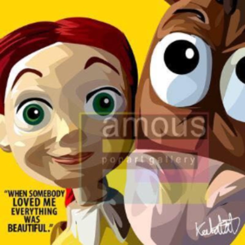 Pop Art Wall Decoration Drawing (Toy Story Jessie and Bulleye)     Bullseye