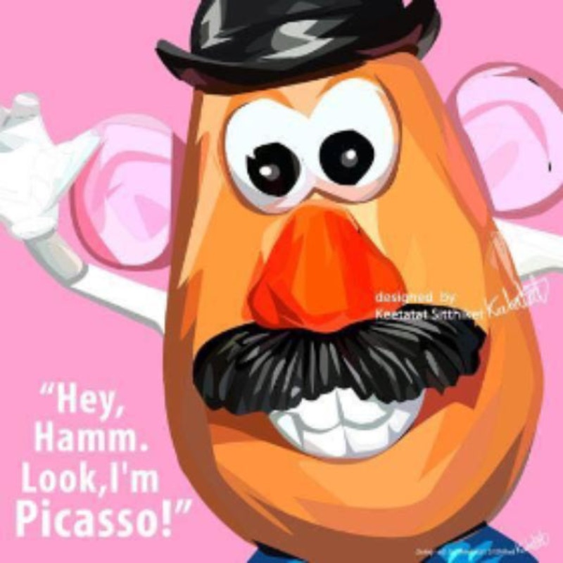 Pop Art Wall Decoration Drawing (Toy Story Mr. Potato Head)