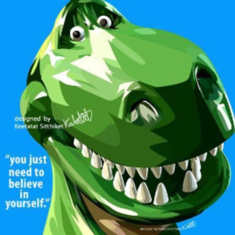 Pop Art Wall Decoration Drawing (Toy Story Rex)