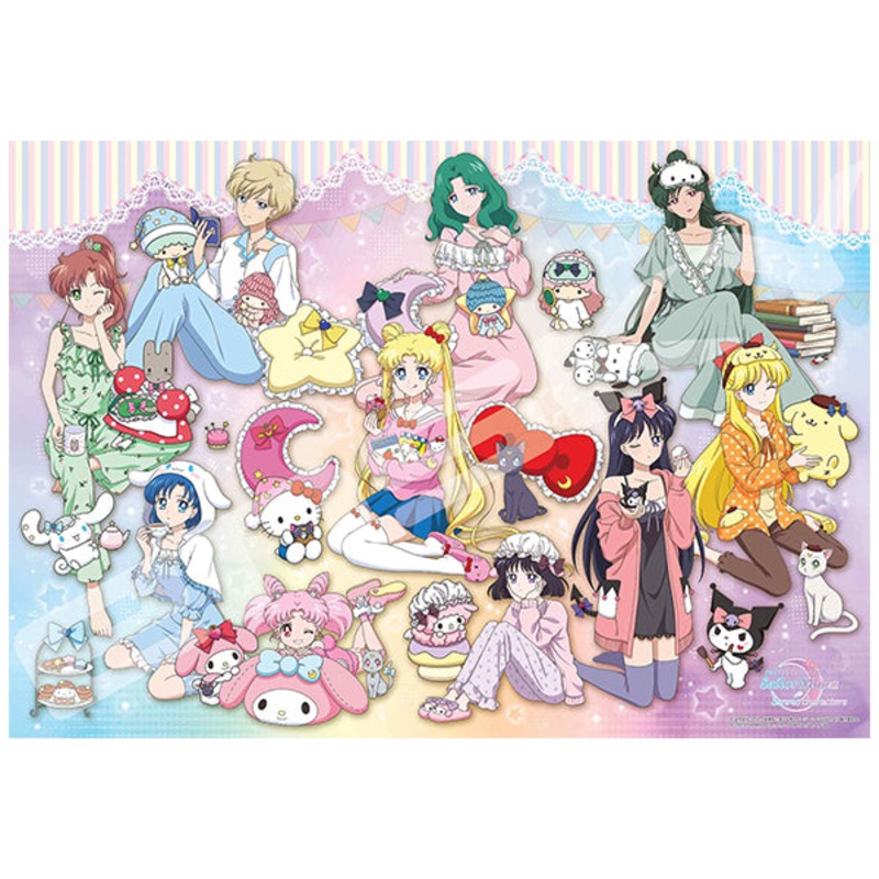 1000T-369 Pretty Guardian Sailor Moon Series x Sanrio Characters Jigsaw Puzzle [Party Night]