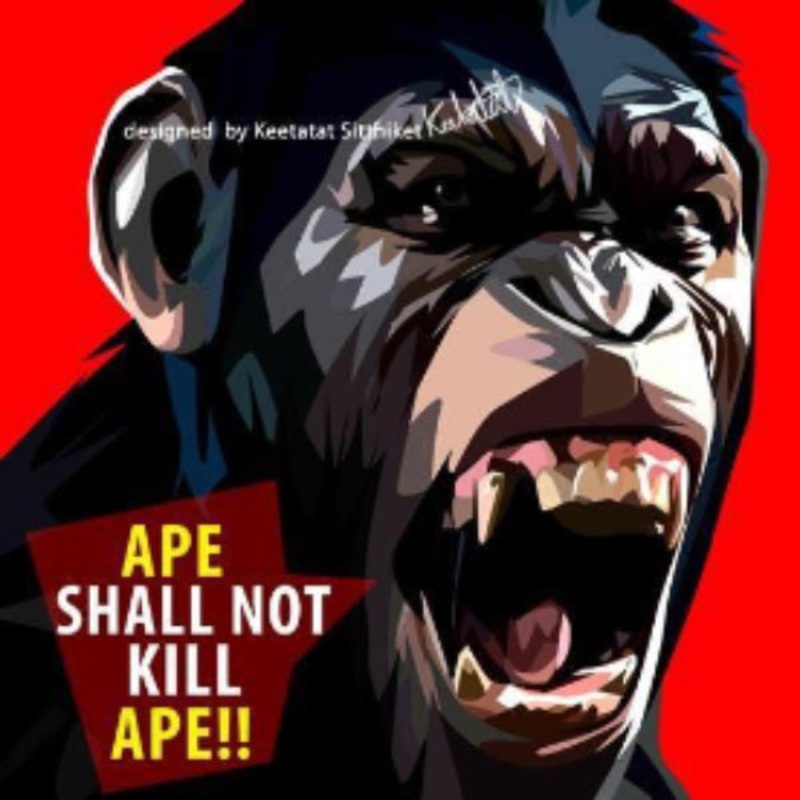 Pop Art Wall Decoration Drawing (Ape)