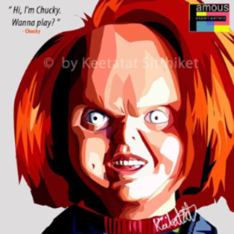 Pop Art Wall Decoration Drawing (Chucky)   Child’s Play