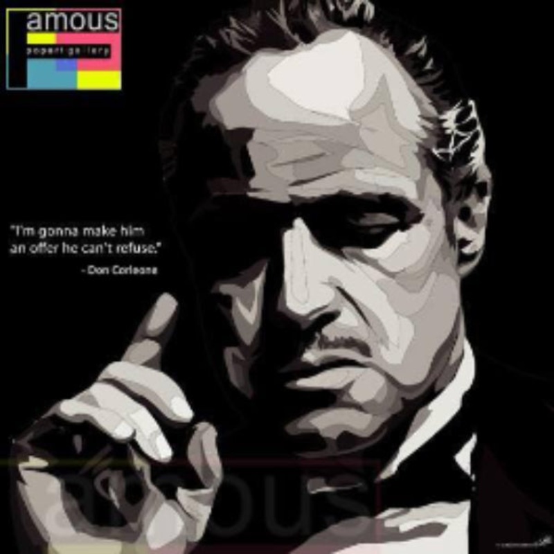 Pop Art Wall Decoration Drawing (Don Corleone) Godfather
