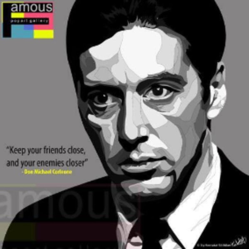 Pop Art Wall Decoration Drawing (Don Michael Corleone) Godfather