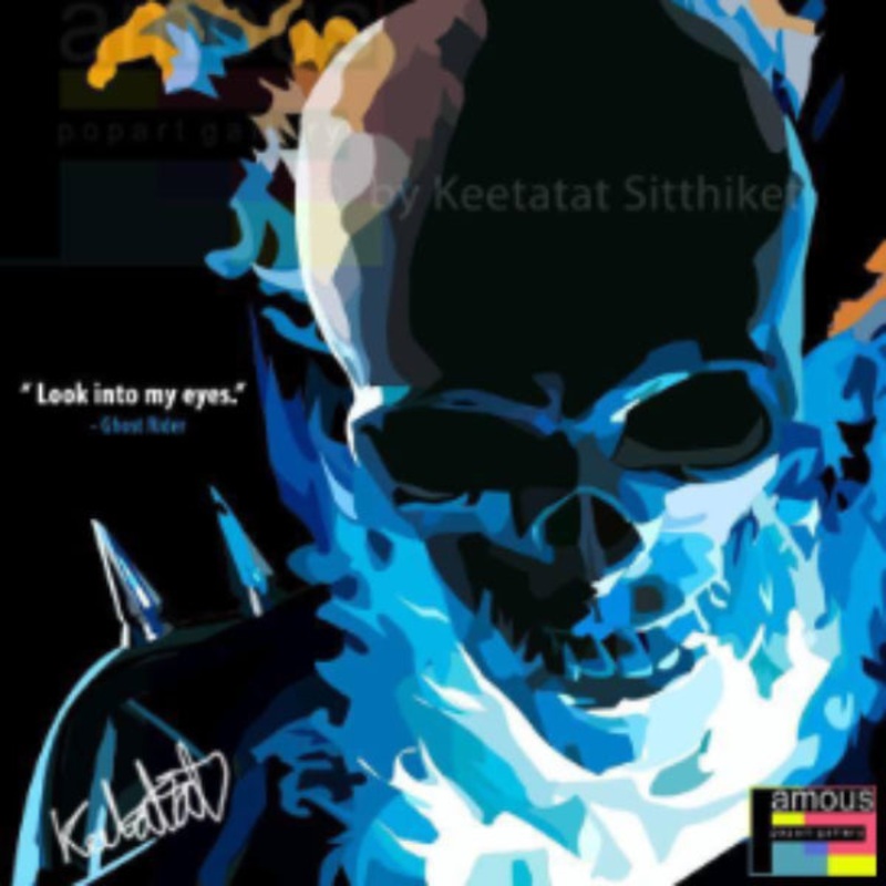 Pop Art Wall Decoration Drawing (Ghost Rider)