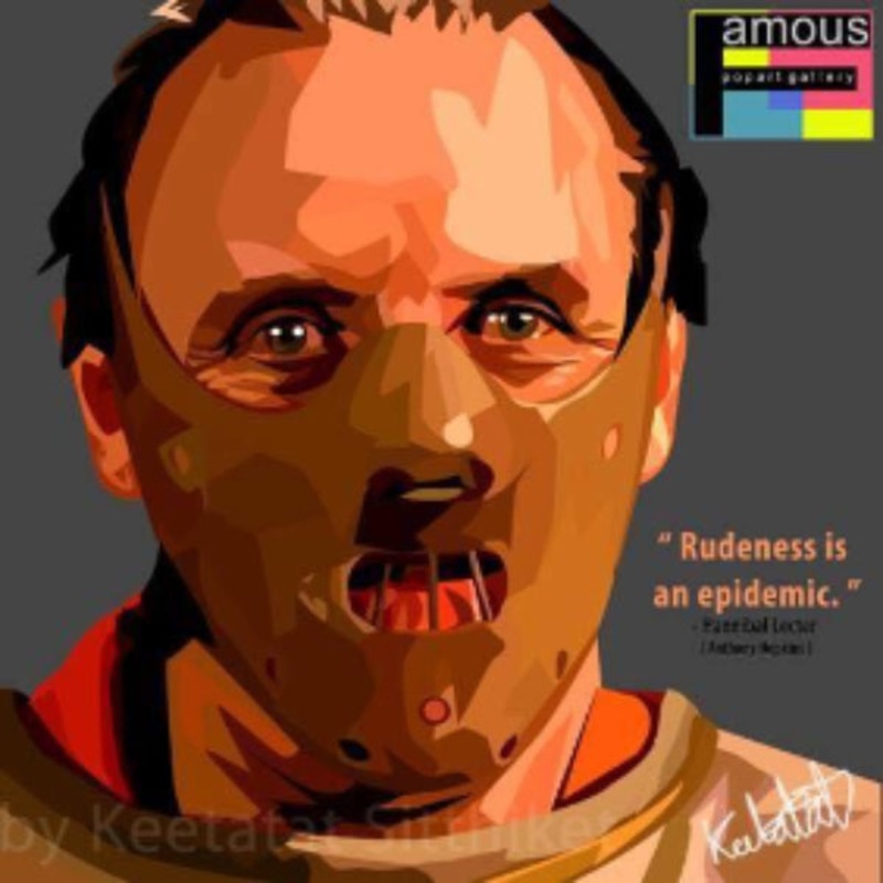 Pop Art Wall Decoration Drawing (Hannibal Lecter)  Hannibal Lector