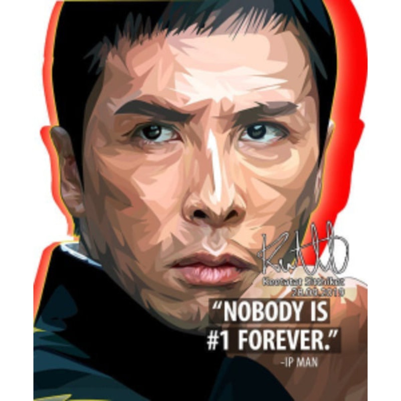 Pop Art Wall Decoration Drawing (IP Man – Nobody is #1 Forever)