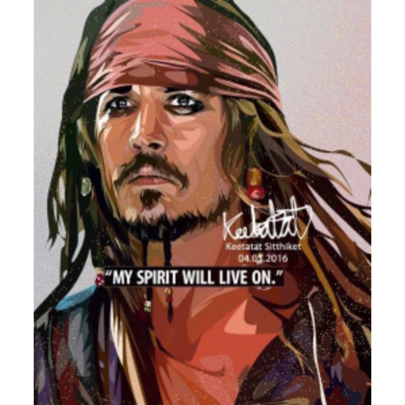 Pop Art Wall Decoration Drawing (Jack Sparrow)