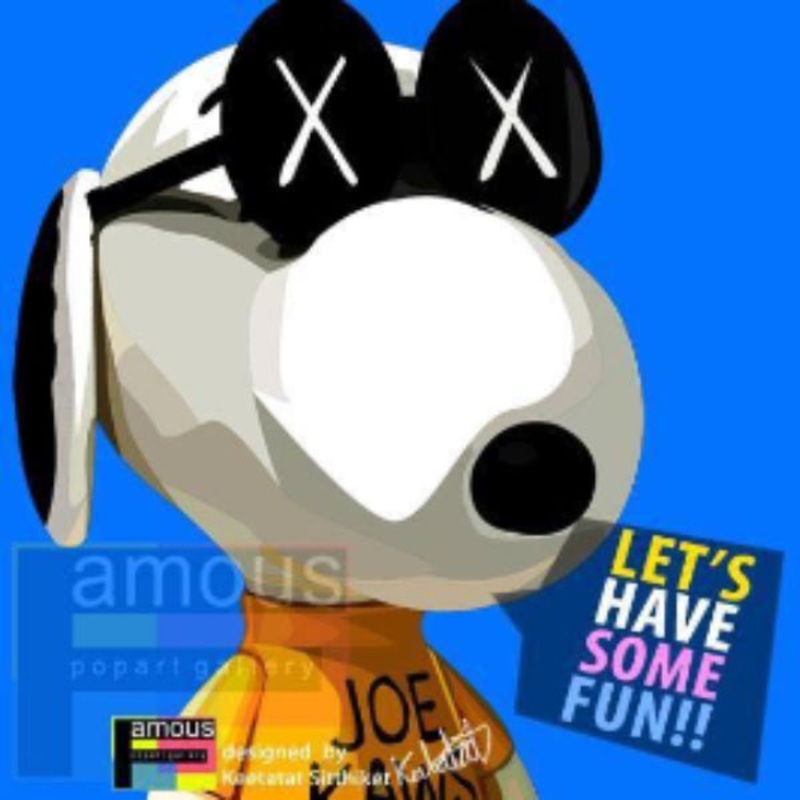 Pop Art Wall Decoration Drawing (Kaws Snoopy)