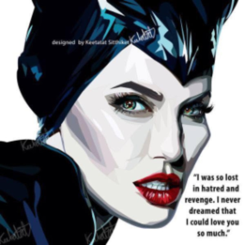 Pop Art Wall Decoration Drawing (Maleficent)