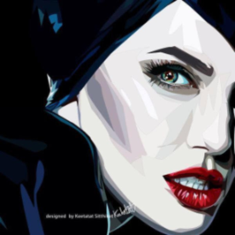 Pop Art Wall Decoration Drawing (Maleficent 2)