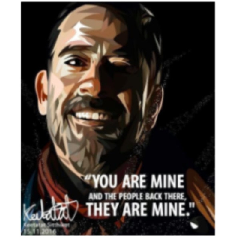 Pop Art Wall Decoration Drawing (Negan – You Are Mine)