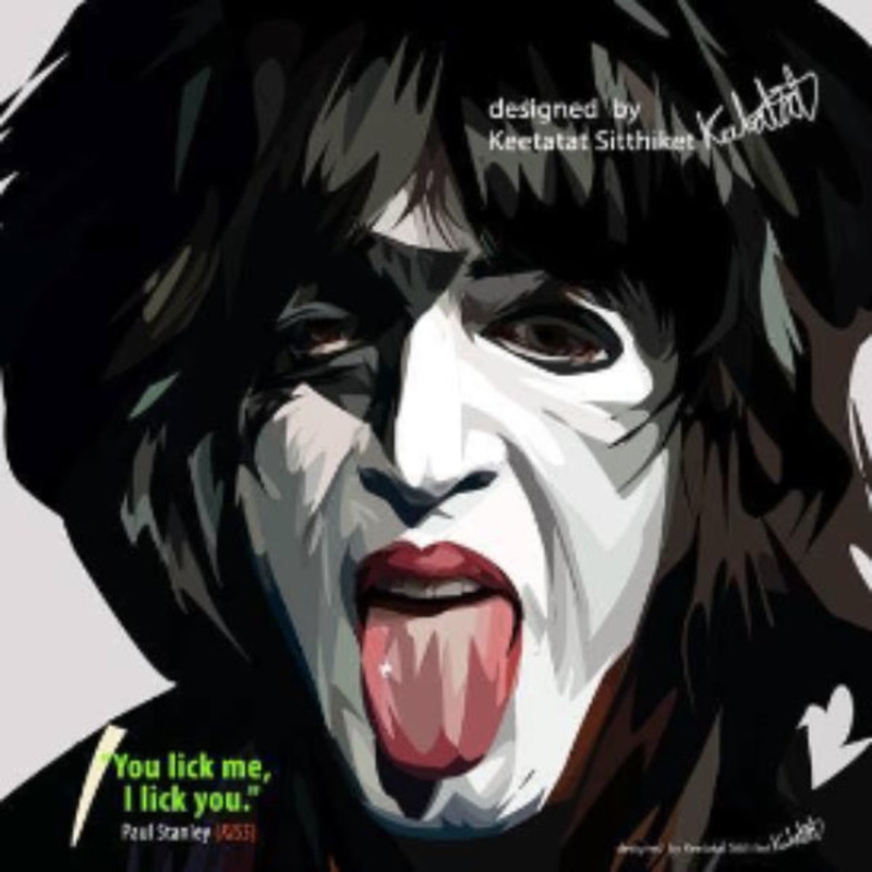 Pop Art Wall Decoration Drawing (Paul Stanley – Kiss)