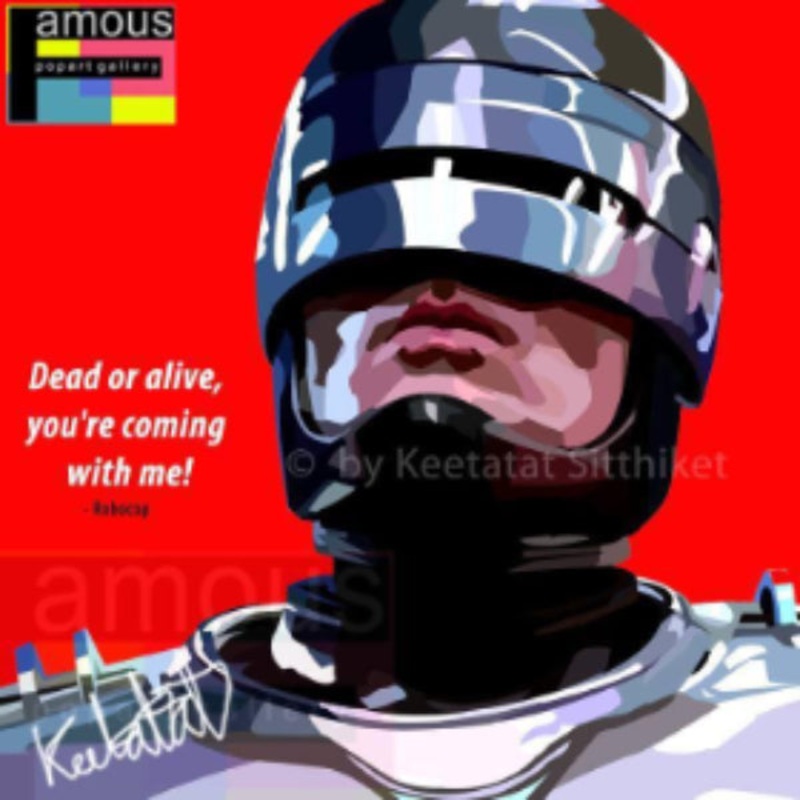 Pop Art Wall Decoration Drawing (Robocop)