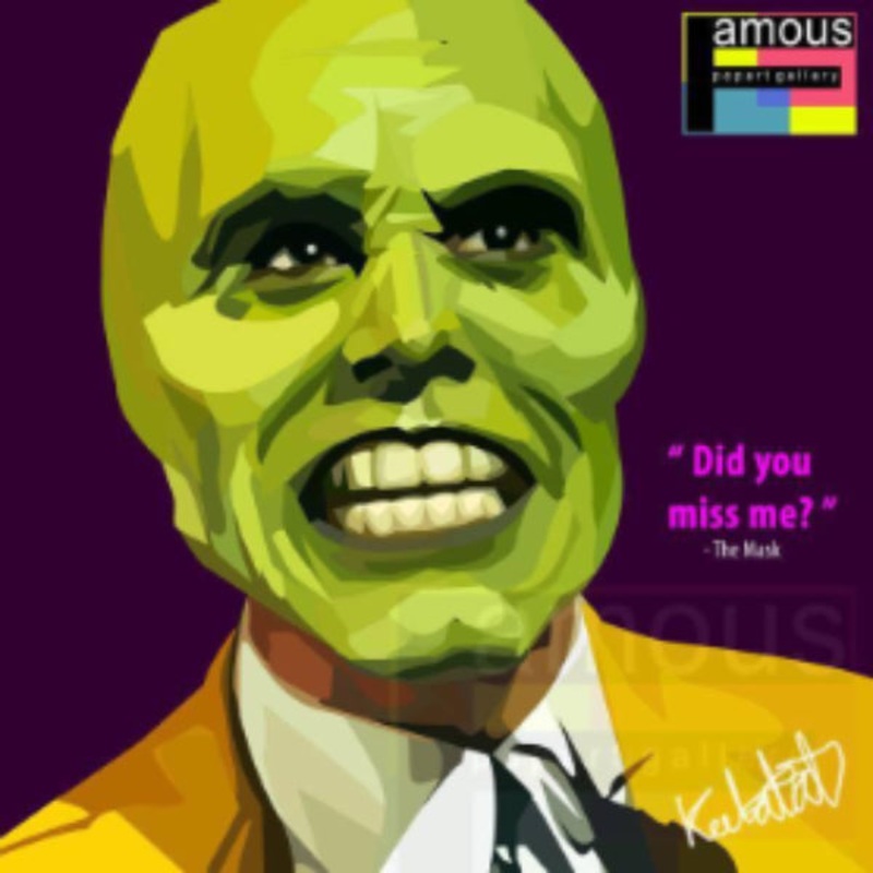 Pop Art Wall Decoration Drawing (The Mask)