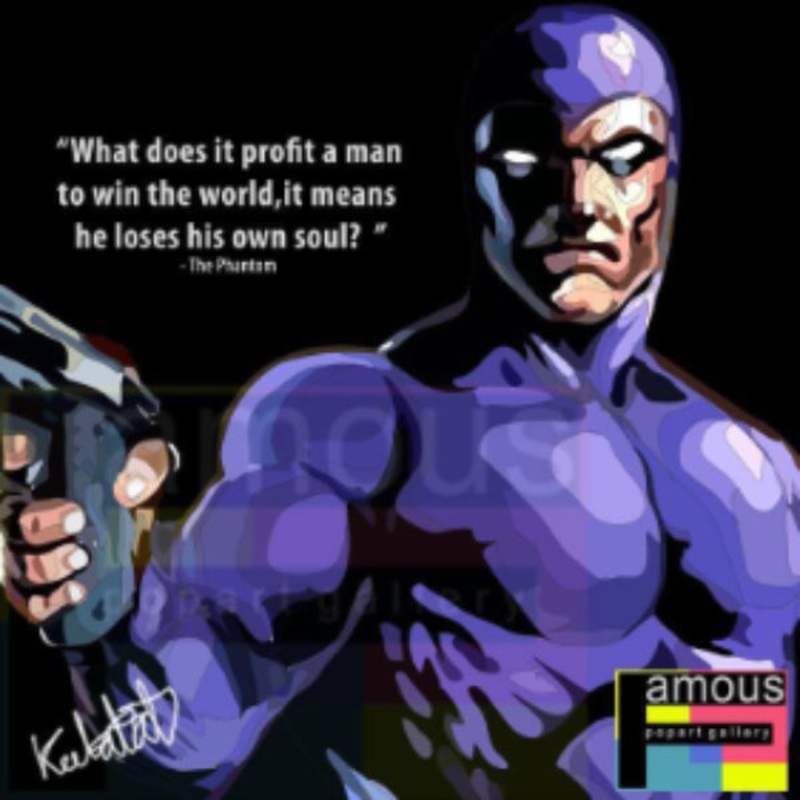 Pop Art Wall Decoration Drawing (The Phantom)