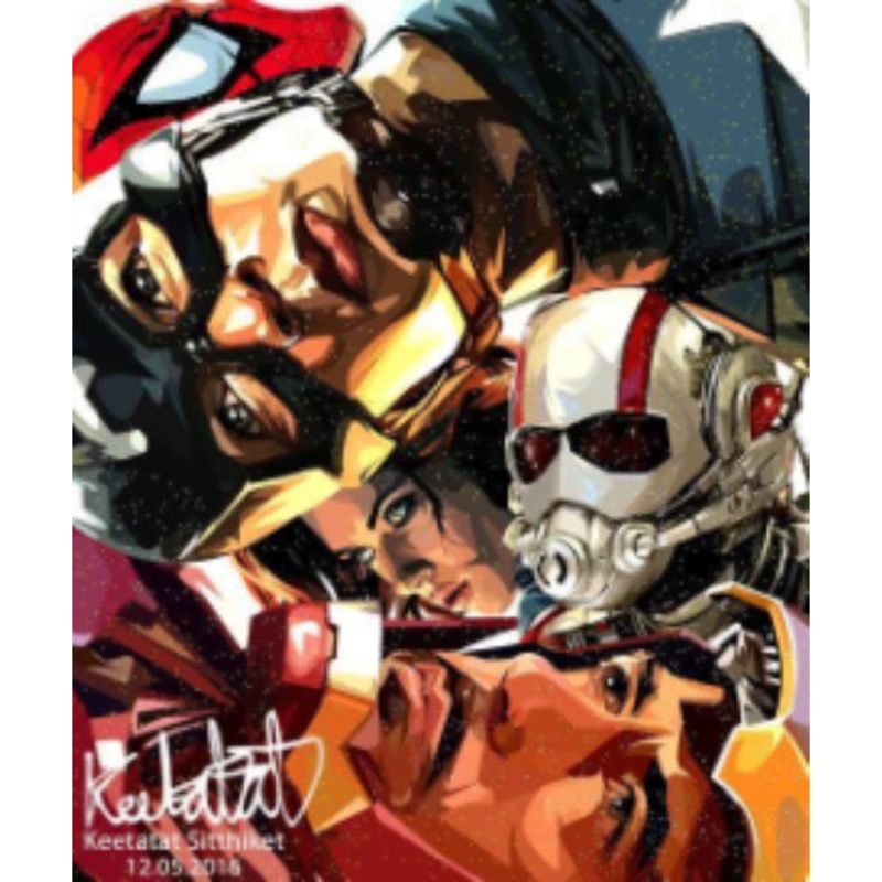 Drawing (Civil War 1m x 75cm)      Marvel