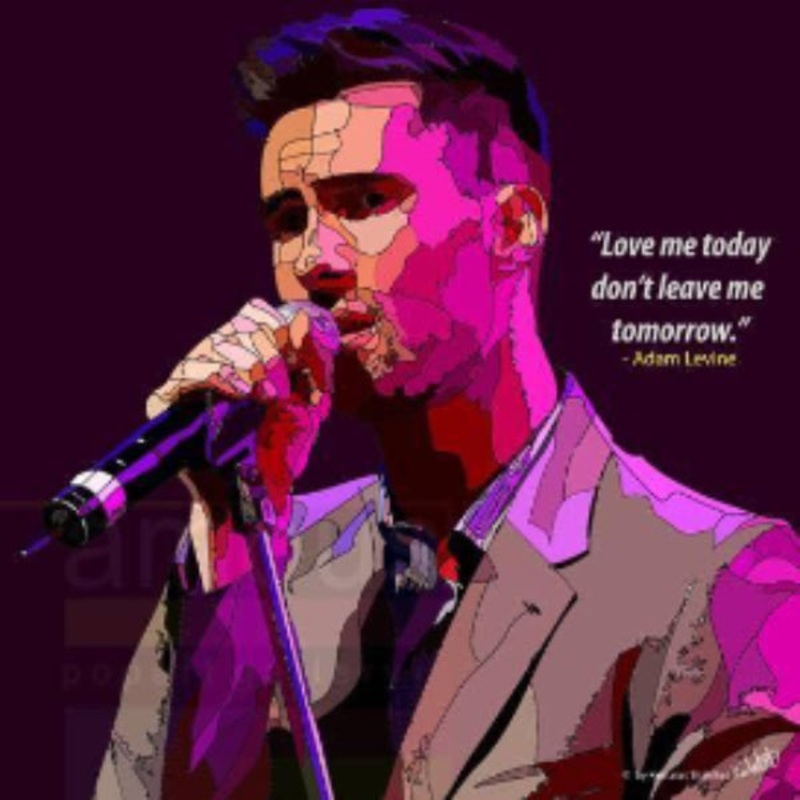 Pop Art Wall Decoration Drawing (Adam Levine – Love Me Today)