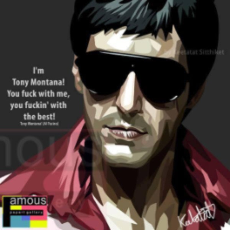 Pop Art Wall Decoration Drawing (Al Pacino – Tony Montana)